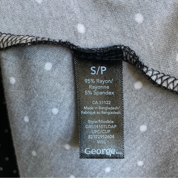 bnwt black and white polka dot stretch tshirt dress | size small - Picture 7 of 7